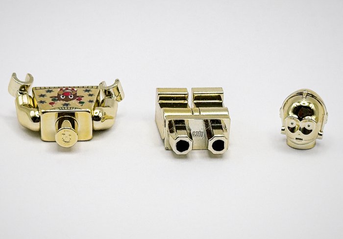 Lego - Star Wars - Chrome Gold Plated Christmas C-3PO Mini Figure Official Customized Lego Parts