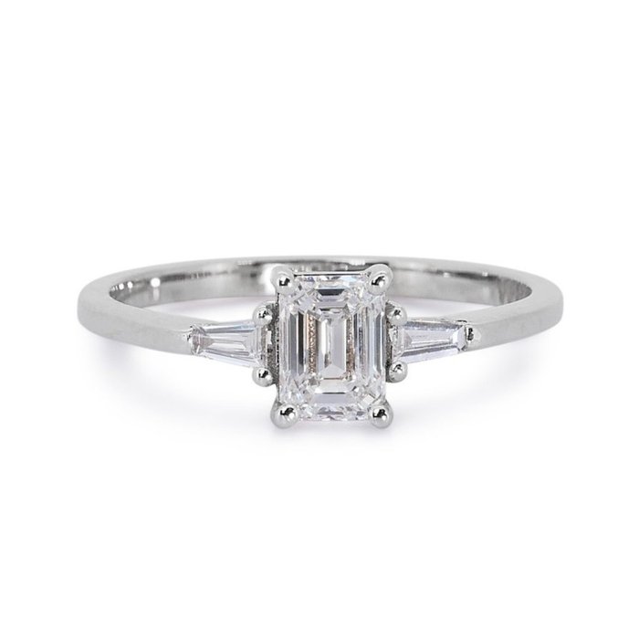 Ring - 18 kraat Hvidguld -  1.28ct. tw. Diamant (Natur) - Diamant