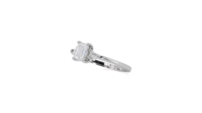 Ring - 18 kraat Hvidguld -  1.28ct. tw. Diamant (Natur) - Diamant