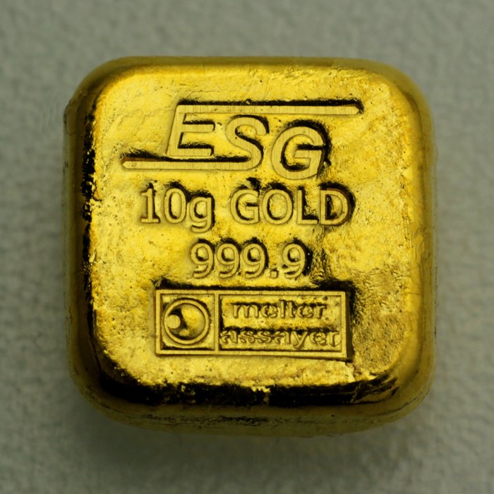 10 gram - Guld 999 - ESG Edelmetalle Deutschland Goldknuffel - Forseglet, Forseglet  Med certifikat