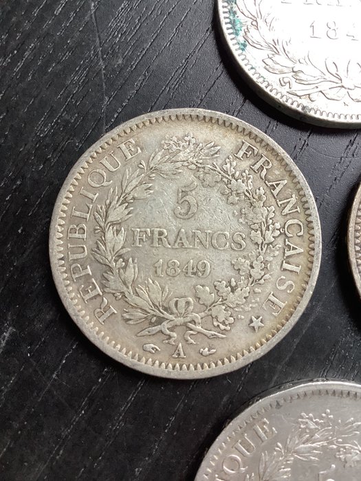 Frankrig. 5 Francs 1842/1876 (7 zilveren munten)  (Ingen mindstepris)