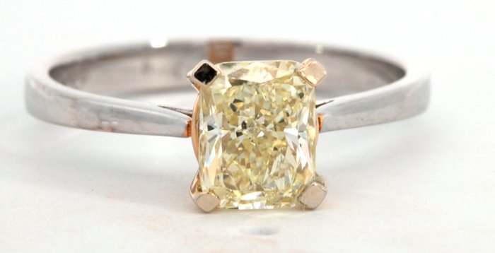 14 karat Gulguld, Hvidguld, Tofarvet - Ring - 1.25 ct