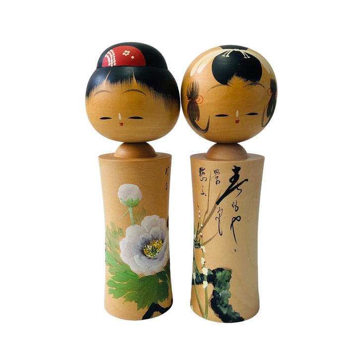 Vintage kokeshi - Træ - Watanabe Masao - Japan - Shōwa-periode (1926-1989)