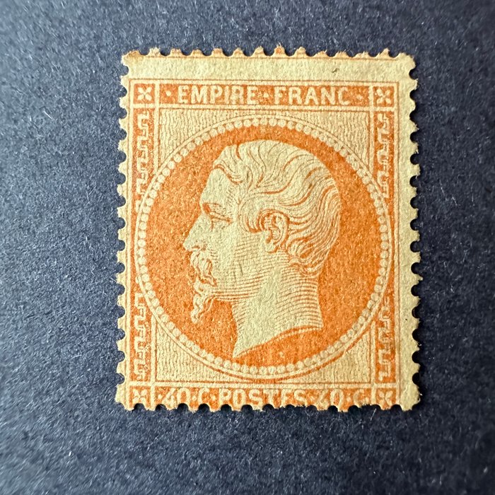 Frankrig  - Napoleon 40c orange YT 23 - NY * signeret Brun