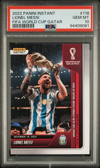 2022 Panini Instant World Cup Lionel Messi #118 PSA 10 - 1 Graded card