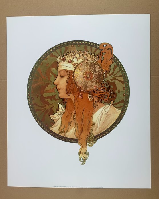 Alphonse Mucha - Blonde - Artprint - 60 x 50 cm