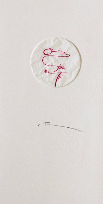 Philippe Favier (1957) - Ainsi soie til - Dessin original signé