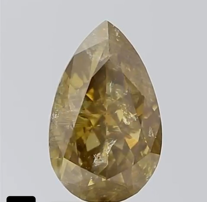 1 pcs Diamant  (Natur)  - 2.02 ct - Pære - I3 - Gemological Institute of America (GIA)