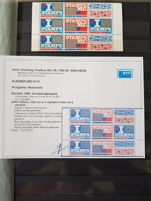 Holland 1999 - Stor samling af ikke-eksisterende kombinationer fra printarket til PB54