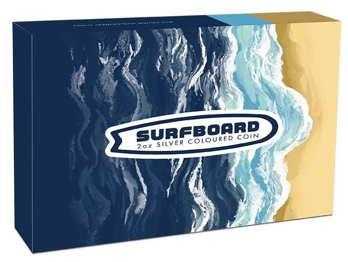 Australien. 2 Dollars 2020 Surfboard, 1 Oz (.999)