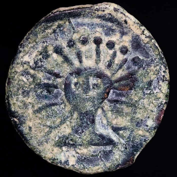 Hispania, Malaca. anonymous. As minted in II century B.C. Malaca (Malaga, Spain) Helios  (Ingen mindstepris)