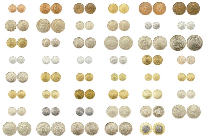 Seychellerne Various Denominations 1948/2016 (47 coins)  (Ingen mindstepris)