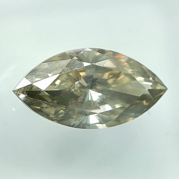 1 pcs Diamant  (Naturfarvet)  - 1.04 ct - Fancy Grålig Gul - I1 - Gem Report Antwerp (GRA)