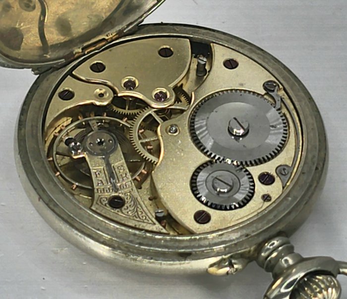 Chronometre - Lepine Taschenuhr - spezielles 24 Std. Tag/Nacht Ziffernblatt - No Reserve Price - Schweiz omkring 1900