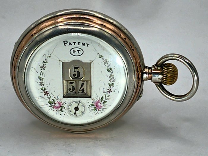 REVUE THOMMEN Waldenbourg - Lepine Taschenuhr - Mechanische Digital-Anzeige - Schweiz omkring 1890