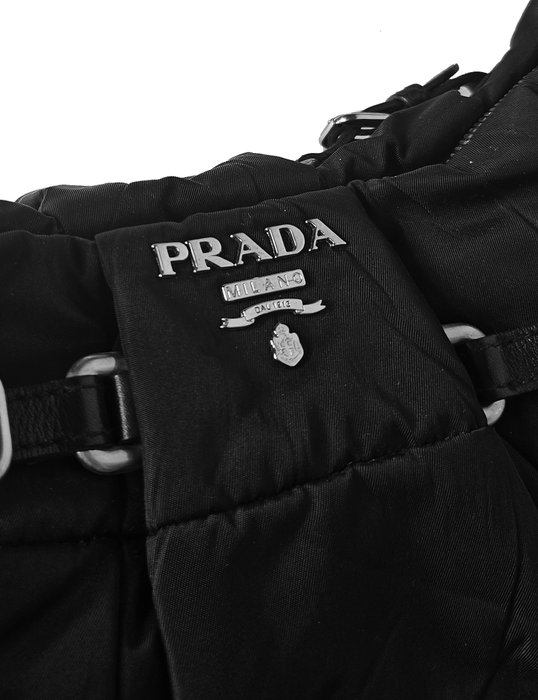 Prada - Hobo Classic Tessuto Nylon Nero - Skuldertaske