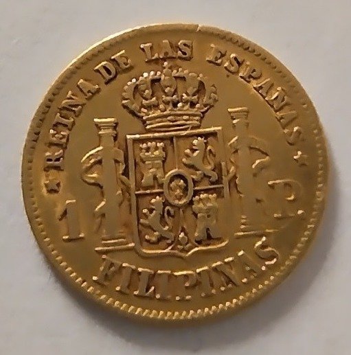 Spanien. Isabel II (1833-1868). 1 Peso 1864 Manila (Filipinas)