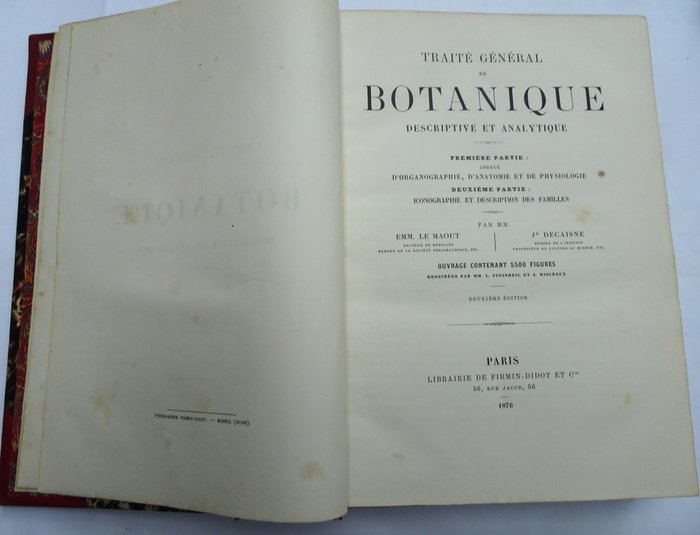 E Le Maout et J Decaisne - Traité général de Botanique descriptive et analytique - 1876