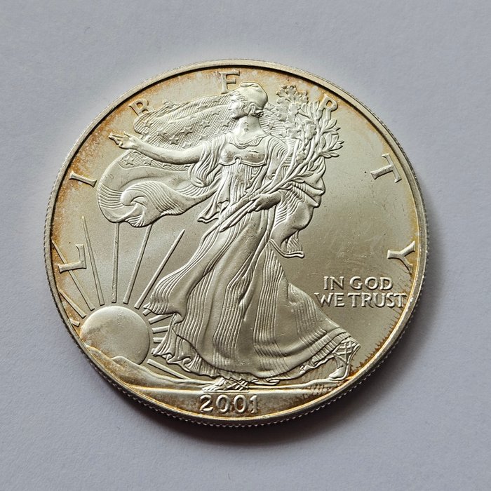 Förenta staterna. 1 Dollar 2001 American eagle, 1 Oz (.999)  (Ingen mindstepris)