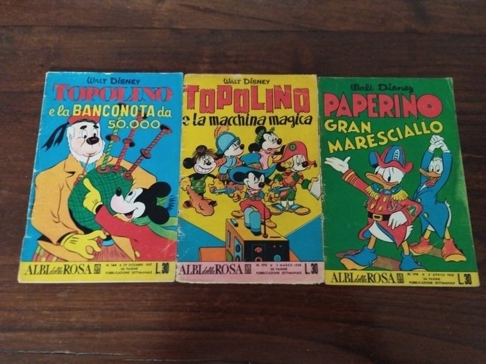 Albi della Rosa Topolino - albi vari come in descrizione - 19 Comic - Første udgave - 1957/1960