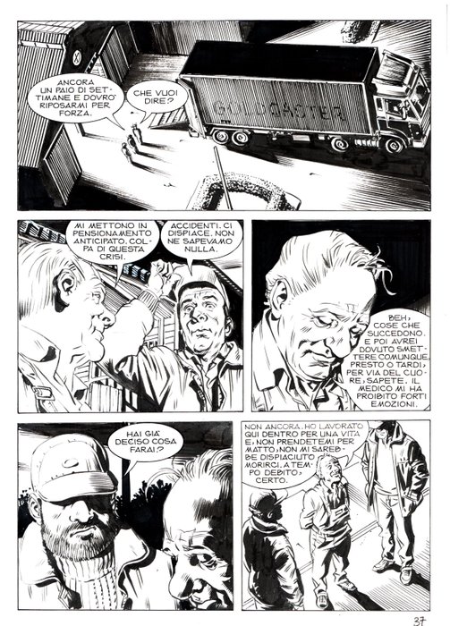 Bigliardo, Daniele - 2 Original page - Dylan Dog #316 - "Blacky" - 2012