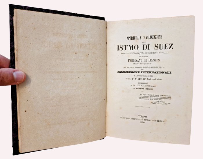 De Lesseps - Apertura e Canalizzazione dell'Istmo di Suez - 1856