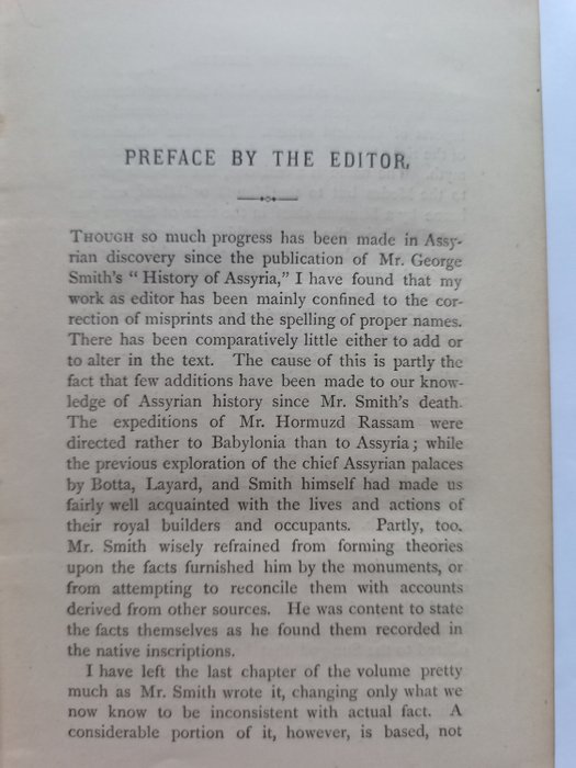 George Smith - Ancient History from the Monuments: Assyria from the Earliest Times to the Fall of Nineveh - 1886