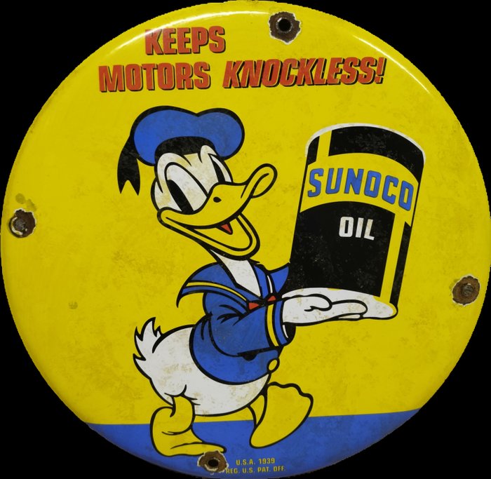 Donald Duck - 1 Reclame bord - Sunoco