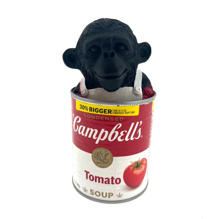 Koen Betjes (1992) - Campbell Soup (large) x Banksy Monkey Sign - stuck!