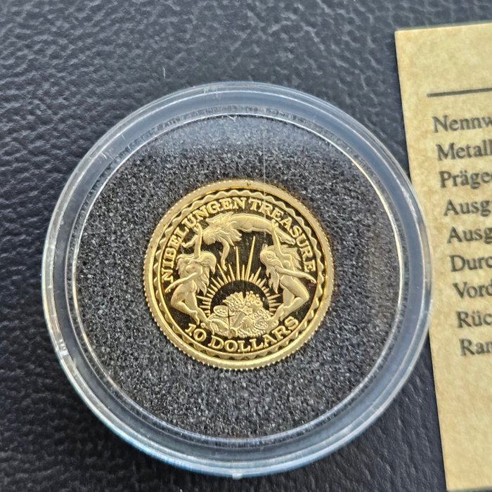 Nauru. 10 Dollars 2003 Nibelungen Treasures, 1/25 Oz (.999) Proof  (Ingen mindstepris)