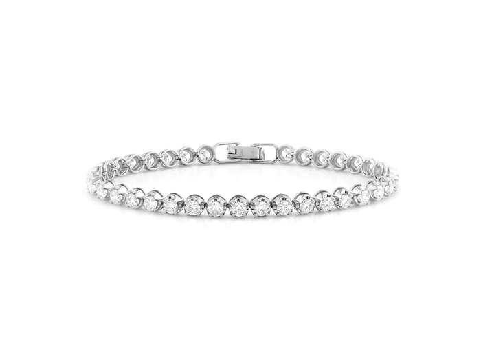 Armbånd - 14 karat Hvidguld -  4.13ct. tw. Diamant (Laboratoriedyrket)