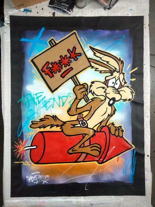 Hipo (1988) - Wile E. Coyote - Oops! (Original artwork)