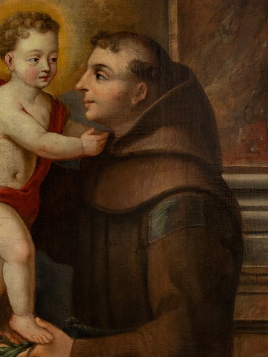 Italiensk skole (XVII) - Sant’Antonio da Padova con Gesù bambino