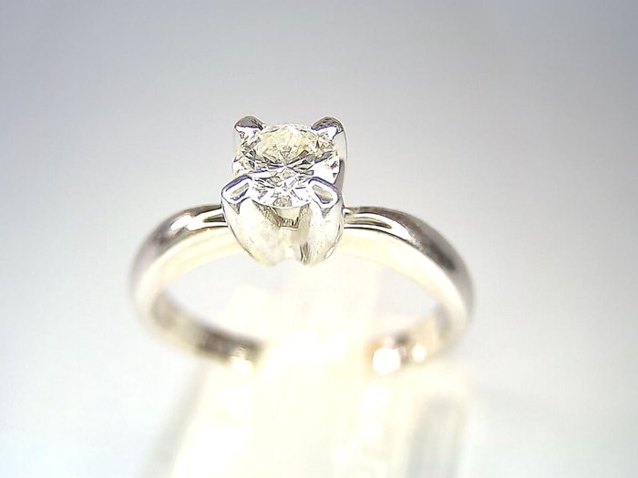 Forlovelsesring - 18 kraat Hvidguld -  0.36ct. tw. Diamant (Natur)  - Ensom