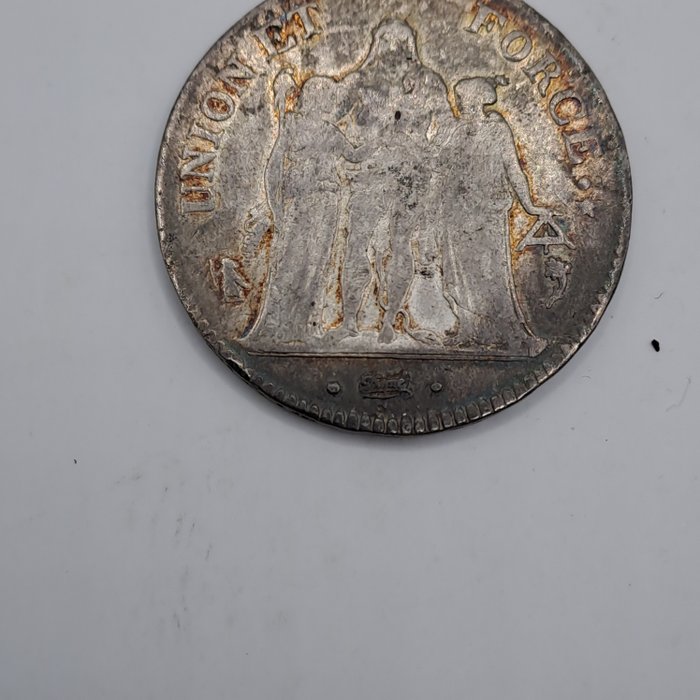 Frankrig. Directoire (1795-1799). 5 Francs An 5-A Union et Force  (Ingen mindstepris)