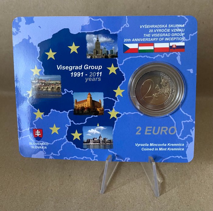 Slovakiet. 2 Euro 2011 "Visegrad" Signed by the Author  (Ingen mindstepris)