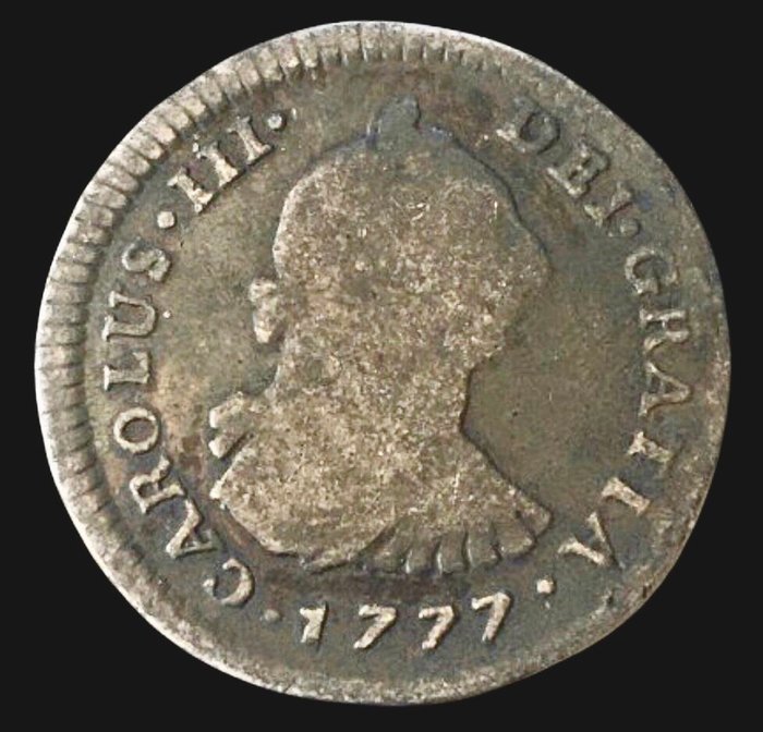 Spanien. Carlos III (1759-1788). Real - 1777 MJ - Lima- (R608)  (Ingen mindstepris)