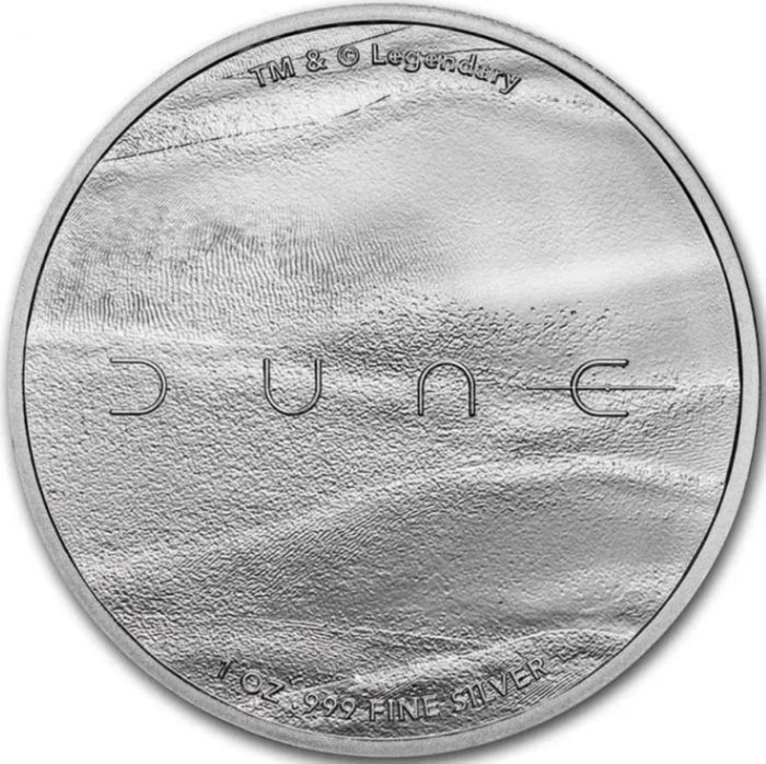 Storbritannien. Silver medal (ND) 2021 "Sandworm - Dune by Frank Herbert", with Blisterpack, 1 Oz (.999)  (Ingen mindstepris)