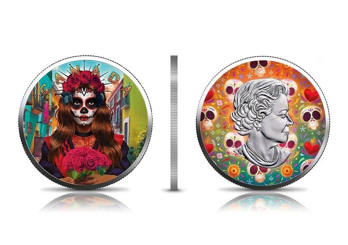 Mexico. 1 Onza 2022 Día de Muertos, 3x1 Oz (.999)