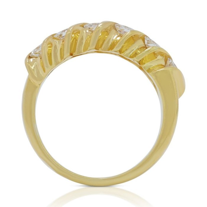 Ring - 18 kraat Gulguld -  0.60ct. tw. Diamant (Natur)