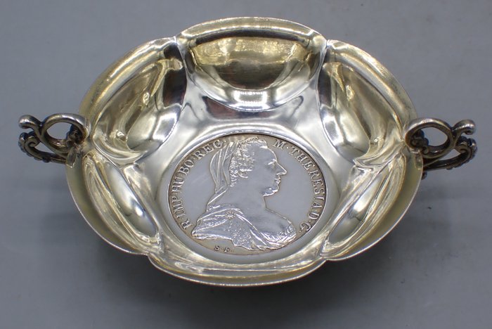 Fad - Thaler coin dish - .800 sølv - Sølv