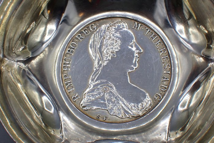 Fad - Thaler coin dish - .800 sølv - Sølv