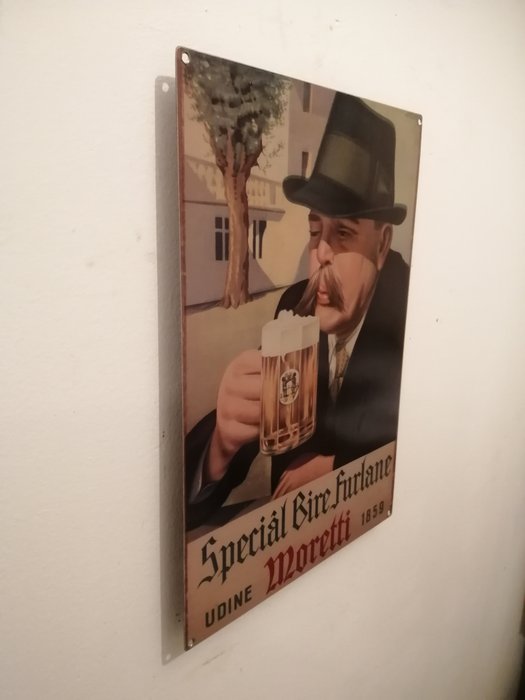 Birra moretti - Cegala-Moretti - Reklameplakat - Moretti øl - Jern