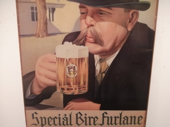 Birra moretti - Cegala-Moretti - Reklameplakat - Moretti øl - Jern