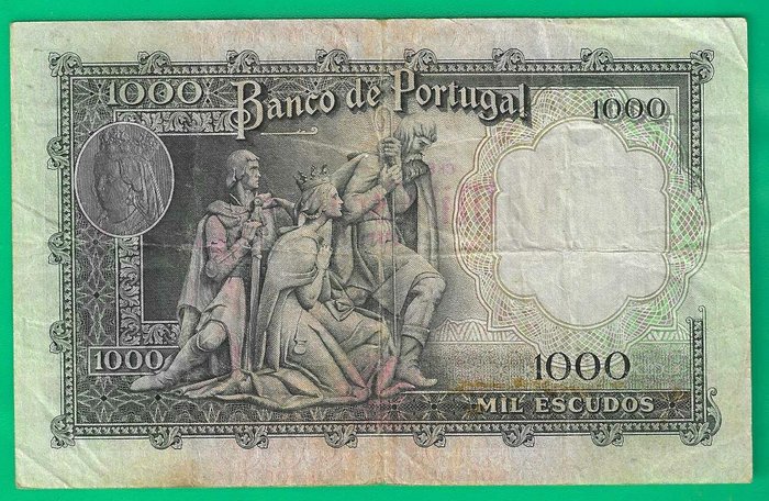 Portugal. - 1000 Escudos 1956 - Pick 161  (Ingen mindstepris)