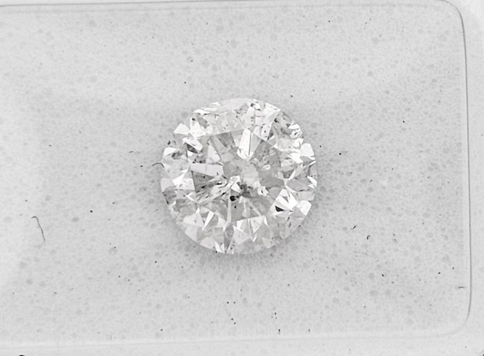 1 pcs Diamant  (Natur)  - 1.19 ct - Rund - G - I1 - Gemewizard Gemological Laboratory (GWLab)