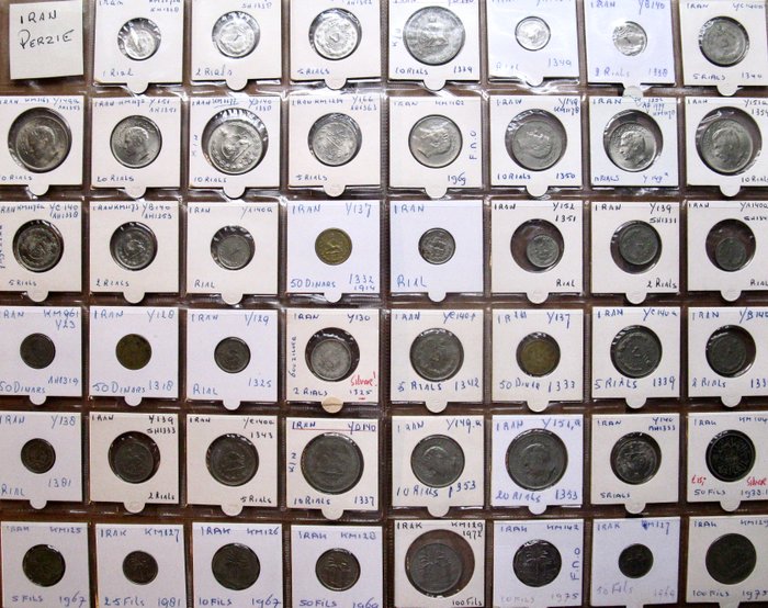 mellem Østen. Collection 47 various coins 1902-1979 including silver  (Ingen mindstepris)