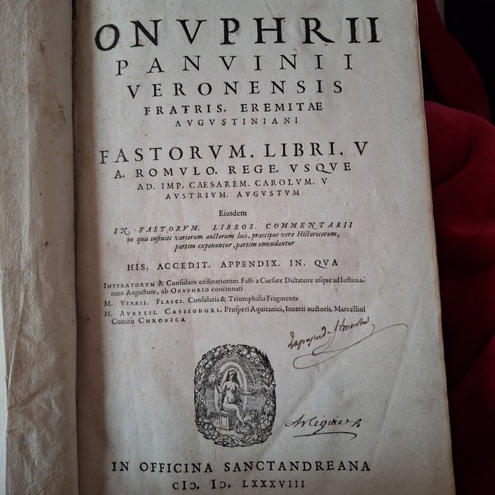 O O Panvinio - Onuphrii Panuinii  Fastorum libri V - 1588