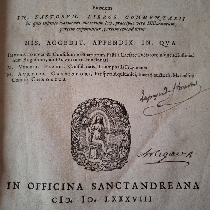 O O Panvinio - Onuphrii Panuinii  Fastorum libri V - 1588