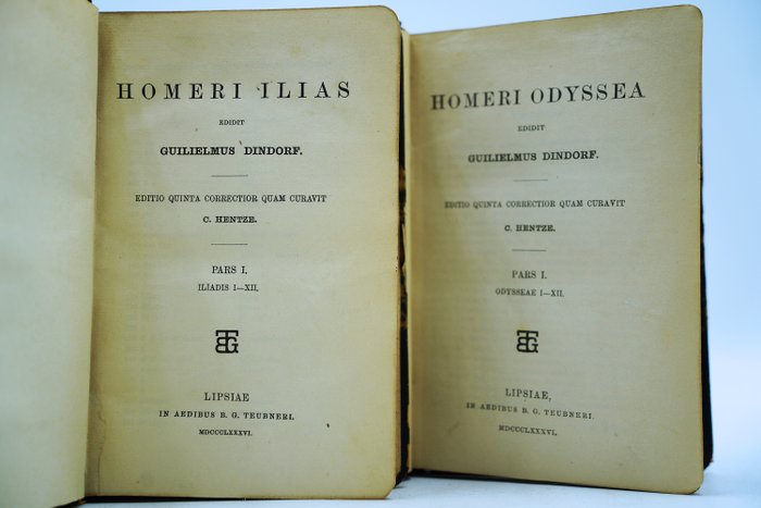 Guilielmus Dindorf / Homeri - Odyssea / Ilyas - 1886